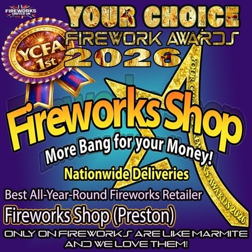 Your Choice Firework Awards 2026 - Best All Year Round Retailer - Fireworks Shop Preston