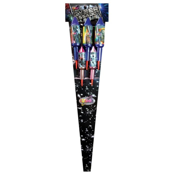 Cyber Assault Rockets (pack of 3) by Cosmic Fireworks 
