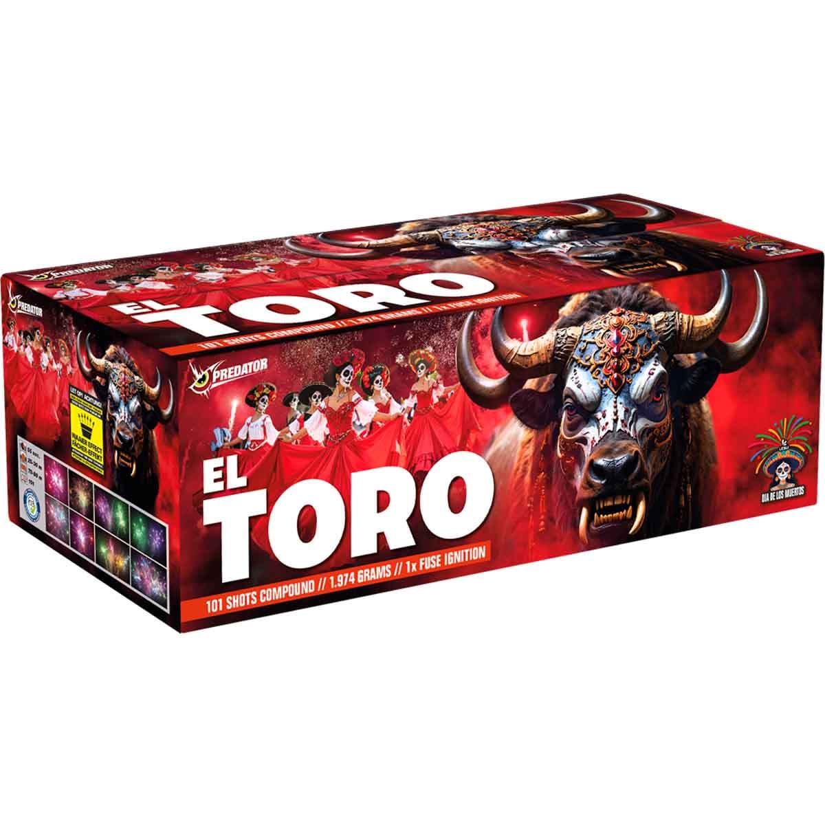 El Toro by Lesli Fireworks | 101 Shot F2 30mm Compound