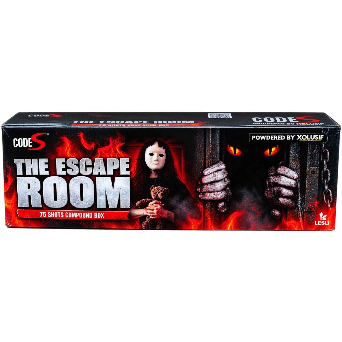 The Escape Room by Lesli Fireworks F2 Compound 75 Shots 1320g NEC Xqlusif Range