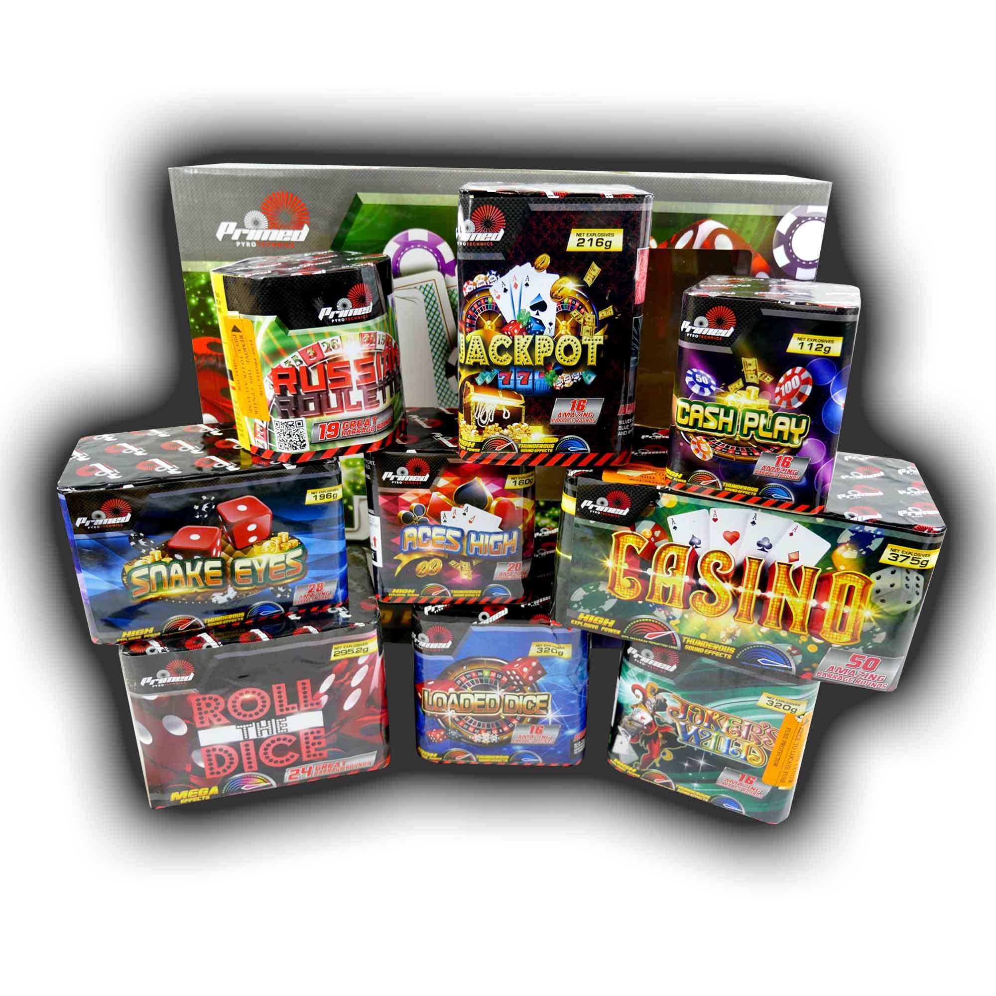 Full House Barrage Pack by Primed Pyrotechnics 205 Shot Fireworks Display Pack