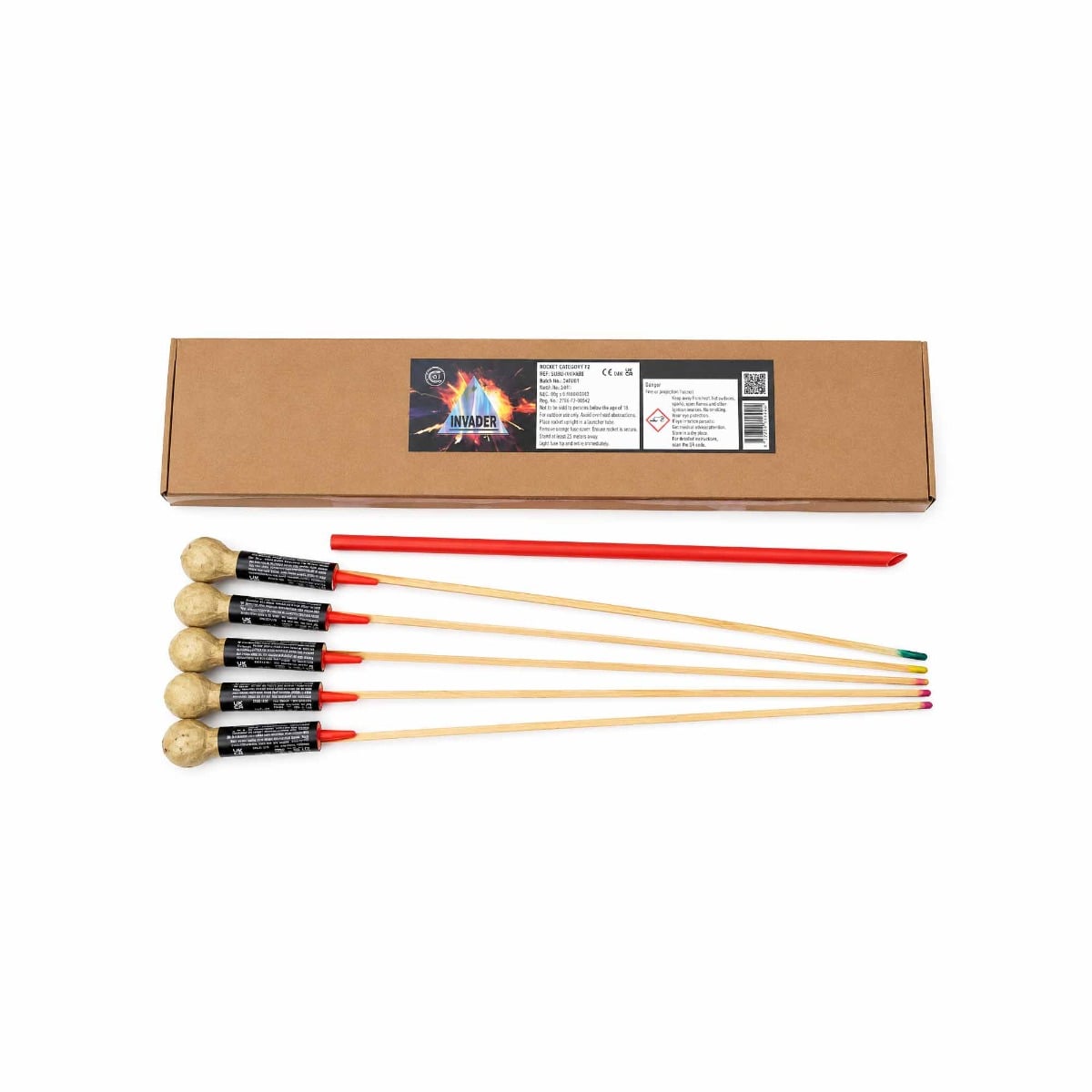 Celtic Invader Rockets pack of 5 F2 rockets with launch tube