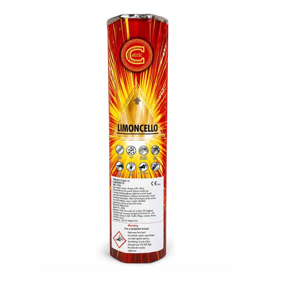 Limoncello by Celtic Fireworks F2 Roman Candle Bundle 380 Shots 19 Tubes