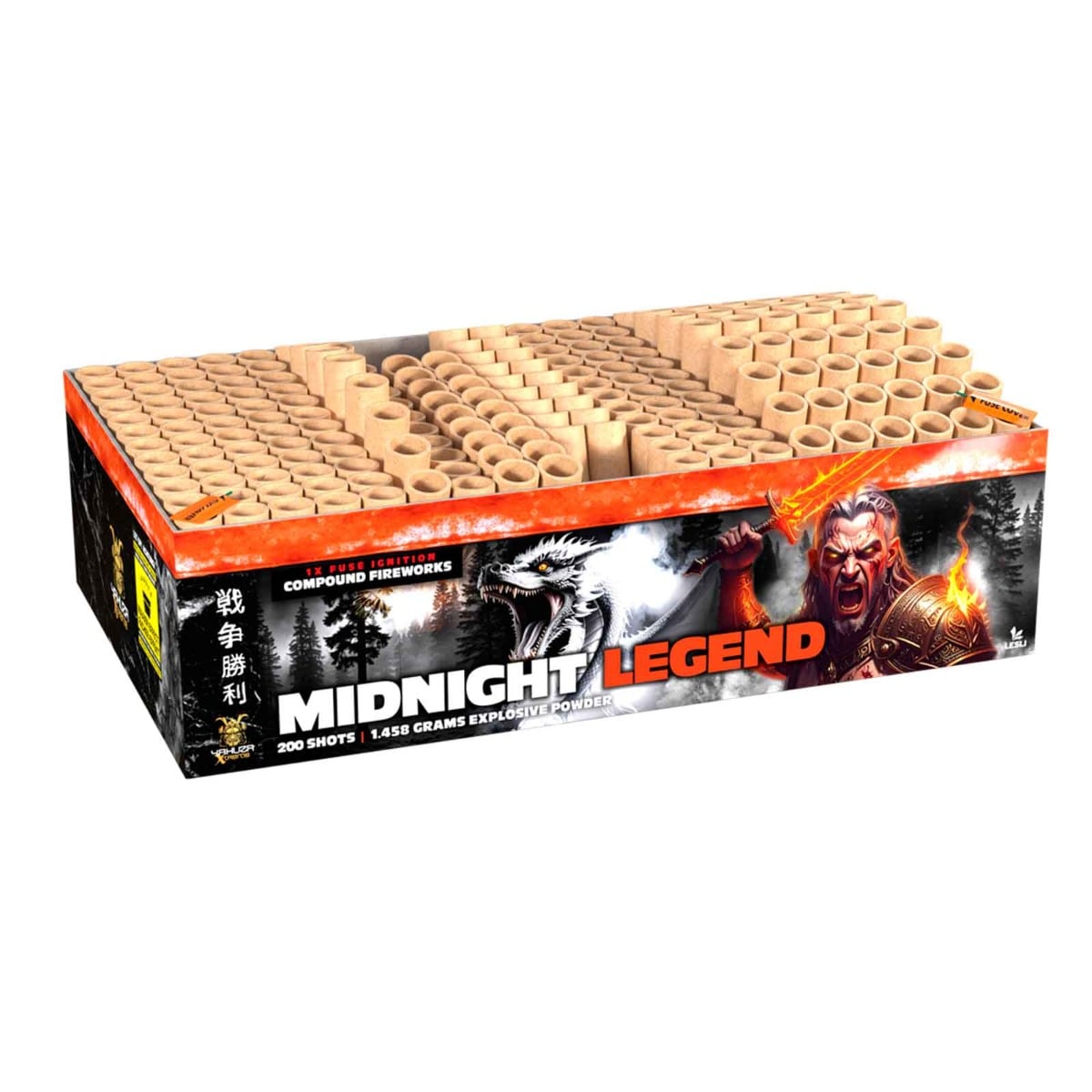 Midnight Legend by Lesli Fireworks | 200 Shot F2 Mixed Fan Compound