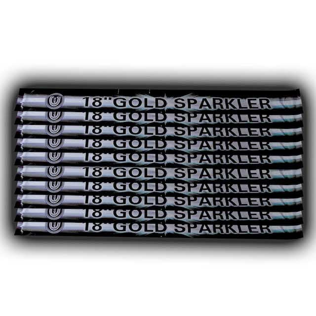 10 Packs Large 18" Golden Sparklers by Celtic Fireworks