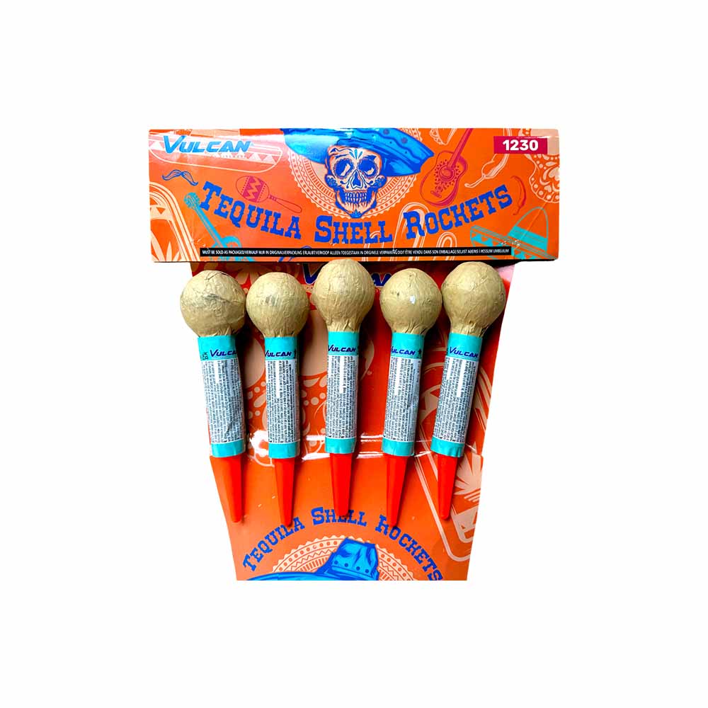 Tequila Rockets – 5 Pack by Vulcan Fireworks (F2)